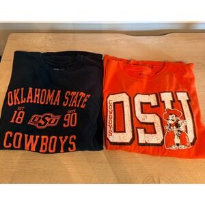 Oklahoma State Cowboys Long Sleeve Shirt Bundle Russell Champion Mens XL Black